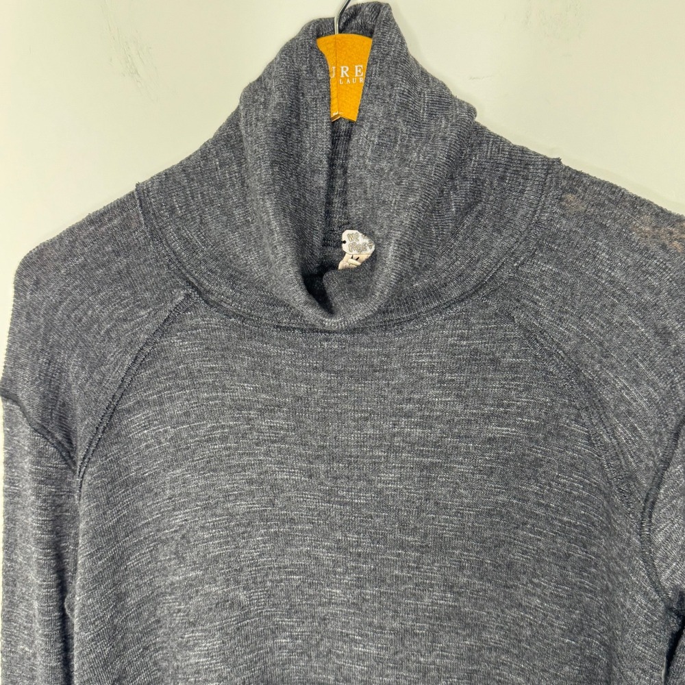 We the Free Grey Cowl neck split back tunic‎ top Gray Medium - Picture 3 of 10